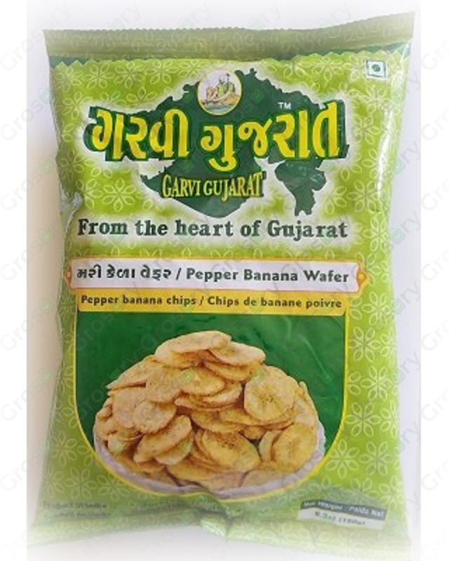 Garvi Gujarat Pepper Banana Wafers Gms Grosury