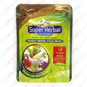 Super Herbal 19 Herbs Henna Gold Pack (100 Gms)