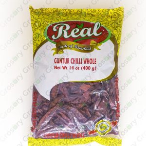 Real Guntur Chilli Whole (400 Gms)
