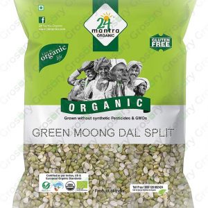 24 Mantra Organic Green Moong Dal Split (2 Lb)
