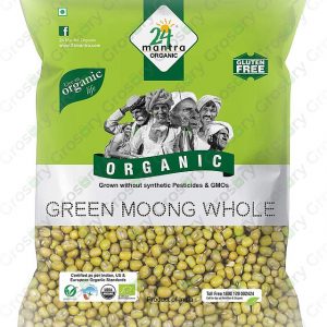 24 Mantra Organic Green Moong Whole (4 Lb)