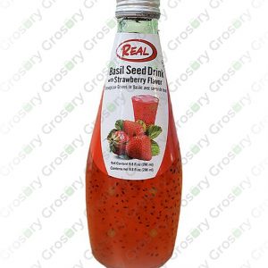 Real Basil Seed Drink Strawberry (290 Ml)