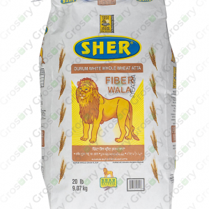 Sher Durum White Wheat Atta (20 Lb)