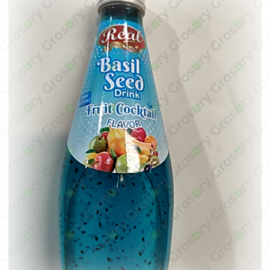 Real Real Basil Seed Drink - Fruit Cocktail Flavor (290 Ml)