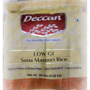Deccan Low GI Sona Masoori Rice (20 Lb)
