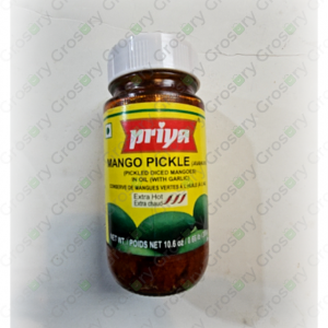 Priya Hot Mango Pickle W Garlic (10.6 Oz)