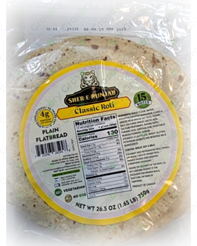Sheru Roti Sher-E-Punjab Classic Roti (15 Count) – Grosury.com