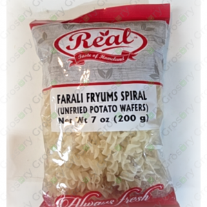 Real Farali Fryums Spiral (Unfried Potato Wafers) (7 Oz)