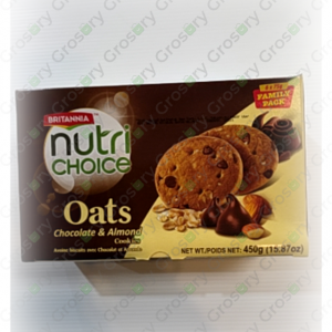 Britannia Nutrichoice Oats Chocolate &amp; Almond Cookies (450 Gm)