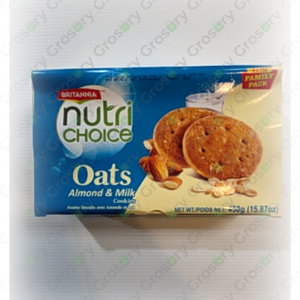Britannia Nutrichoice Oats Almond &amp; Milk Cookies (450 Gm)
