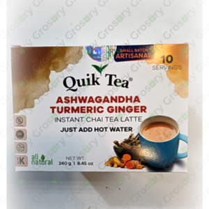 Quik Tea Ashwagandha Turmeric Ginger Instant Chai Tea Latte (240 Gm)